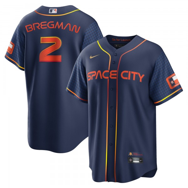 Alex Bregman Houston Astros Nike 2022 City Connect Replica Player Jersey - Navy