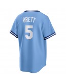 George Brett Kansas City Royals Nike Road Cooperstown Collection Player Jersey - Light Blue