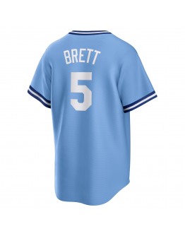 George Brett Kansas City Royals Nike Road Cooperstown Collection Player Jersey - Light Blue