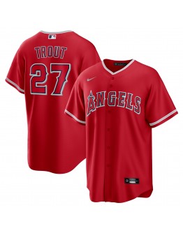 Mike Trout Los Angeles Angels Nike Alternate Replica Player Name Jersey - Red