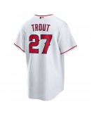 Mike Trout Los Angeles Angels Nike Home Replica Player Name Jersey - White