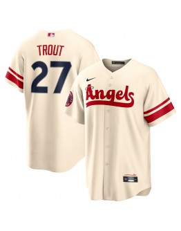 Mike Trout Los Angeles Angels Nike 2022 City Connect Replica Player Jersey - Cream