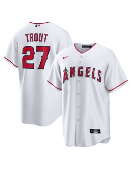 Mike Trout Los Angeles Angels Nike Home Replica Player Name Jersey - White