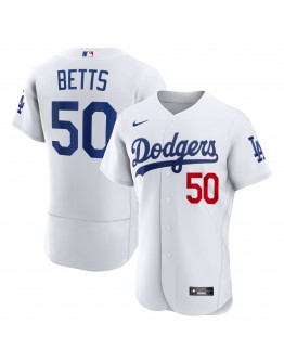 Mookie Betts Los Angeles Dodgers Nike Home Authentic Player Jersey - White