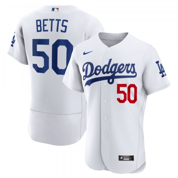 Mookie Betts Los Angeles Dodgers Nike Home Authentic Player Jersey - White