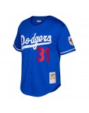 Mike Piazza Los Angeles Dodgers Mitchell & Ness Cooperstown Collection Mesh Batting Practice Jersey - Royal