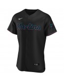 Miami Marlins Nike Alternate Authentic Team Jersey - Black