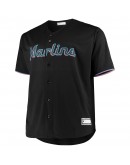 Miami Marlins Big & Tall Replica Team Jersey - Black