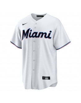 Miami Marlins Nike Home Blank Replica Jersey - White