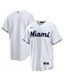 Miami Marlins Nike Home Blank Replica Jersey - White