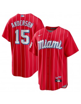 Brian Anderson Miami Marlins Nike City Connect Replica Player Jersey - Red