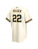 Christian Yelich Milwaukee Brewers Nike Alternate Replica Player Jersey - Cream