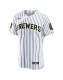 Milwaukee Brewers Nike Alternate Authentic Team Jersey - White