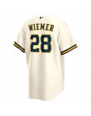 Joey Wiemer Milwaukee Brewers Nike Home Replica Player Jersey - Cream