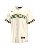 Joey Wiemer Milwaukee Brewers Nike Home Replica Player Jersey - Cream