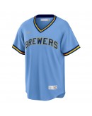 Milwaukee Brewers Nike Road Cooperstown Collection Team Jersey - Powder Blue