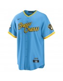 Lorenzo Cain Milwaukee Brewers Nike 2022 City Connect Replica Player Jersey - Powder Blue