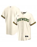 Milwaukee Brewers Nike Home Blank Replica Jersey - Cream