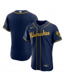 Milwaukee Brewers Nike Alternate Authentic Team Logo Jersey - Navy