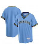 Milwaukee Brewers Nike Road Cooperstown Collection Team Jersey - Powder Blue