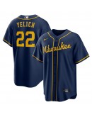 Christian Yelich Milwaukee Brewers Nike Alternate Replica Player Jersey - Navy