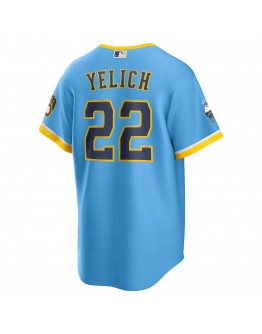 Christian Yelich Milwaukee Brewers Nike 2022 City Connect Replica Player Jersey - Powder Blue