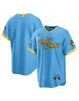 Milwaukee Brewers Nike 2022 City Connect Replica Team Jersey - Powder Blue