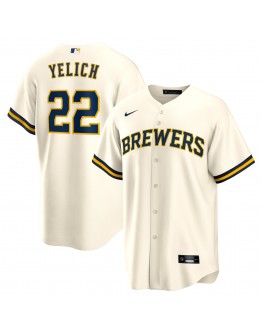 Christian Yelich Milwaukee Brewers Nike Alternate Replica Player Jersey - Cream