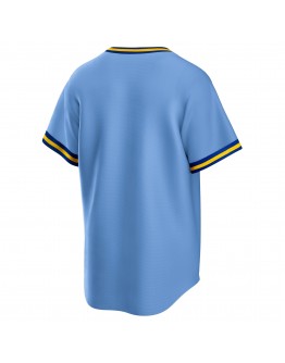 Milwaukee Brewers Nike Road Cooperstown Collection Team Jersey - Powder Blue