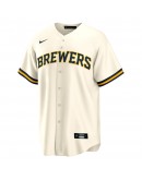 Christian Yelich Milwaukee Brewers Nike Alternate Replica Player Jersey - Cream