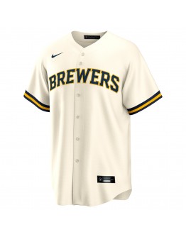 Christian Yelich Milwaukee Brewers Nike Alternate Replica Player Jersey - Cream