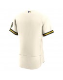 Milwaukee Brewers Nike Home Authentic Team Logo Jersey - Cream