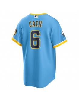 Lorenzo Cain Milwaukee Brewers Nike 2022 City Connect Replica Player Jersey - Powder Blue