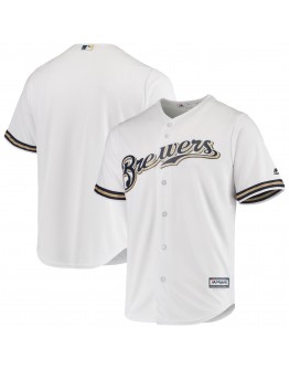 Milwaukee Brewers Majestic Team Official Jersey - White