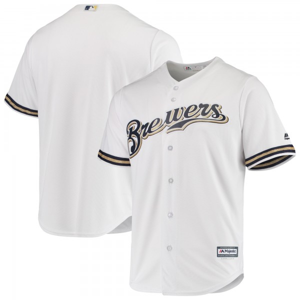 Milwaukee Brewers Majestic Team Official Jersey - White