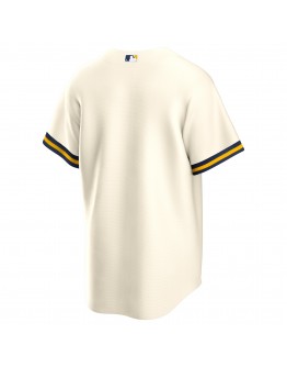 Milwaukee Brewers Nike Home Blank Replica Jersey - Cream