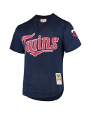 David Ortiz Minnesota Twins Mitchell & Ness 2002 Cooperstown Collection Mesh Batting Practice Jersey - Navy