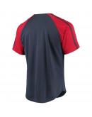 Minnesota Twins Stitches Button-Down Raglan Replica Jersey - Navy