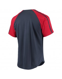 Minnesota Twins Stitches Button-Down Raglan Replica Jersey - Navy