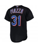 Mike Piazza New York Mets Mitchell & Ness Cooperstown Collection Mesh Batting Practice Jersey - Black