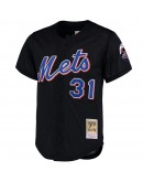 Mike Piazza New York Mets Mitchell & Ness Cooperstown Collection Mesh Batting Practice Jersey - Black