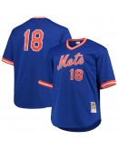 Darryl Strawberry New York Mets Mitchell & Ness Big & Tall Cooperstown Collection Mesh Batting Practice Jersey - Royal