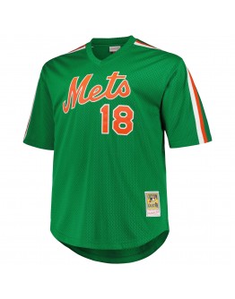 Darryl Strawberry New York Mets Mitchell & Ness 1988 Cooperstown Collection Mesh Pullover Jersey - Green