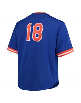 Darryl Strawberry New York Mets Mitchell & Ness Big & Tall Cooperstown Collection Mesh Batting Practice Jersey - Royal