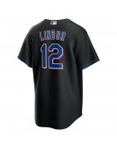 Francisco Lindor New York Mets Nike 2022 Alternate Replica Player Jersey - Black