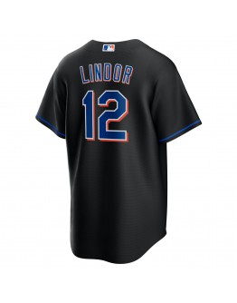 Francisco Lindor New York Mets Nike 2022 Alternate Replica Player Jersey - Black