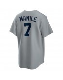 Mickey Mantle New York Yankees Nike Road Cooperstown Collection Player Jersey - Gray