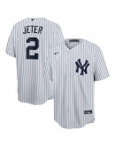 Derek Jeter New York Yankees Nike Home Replica Player Name Jersey - White/Navy