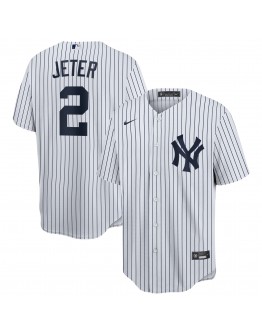 Derek Jeter New York Yankees Nike Home Replica Player Name Jersey - White/Navy