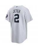 Derek Jeter New York Yankees Nike 2020 Hall of Fame Induction Home Replica Player Name Jersey - White/Navy